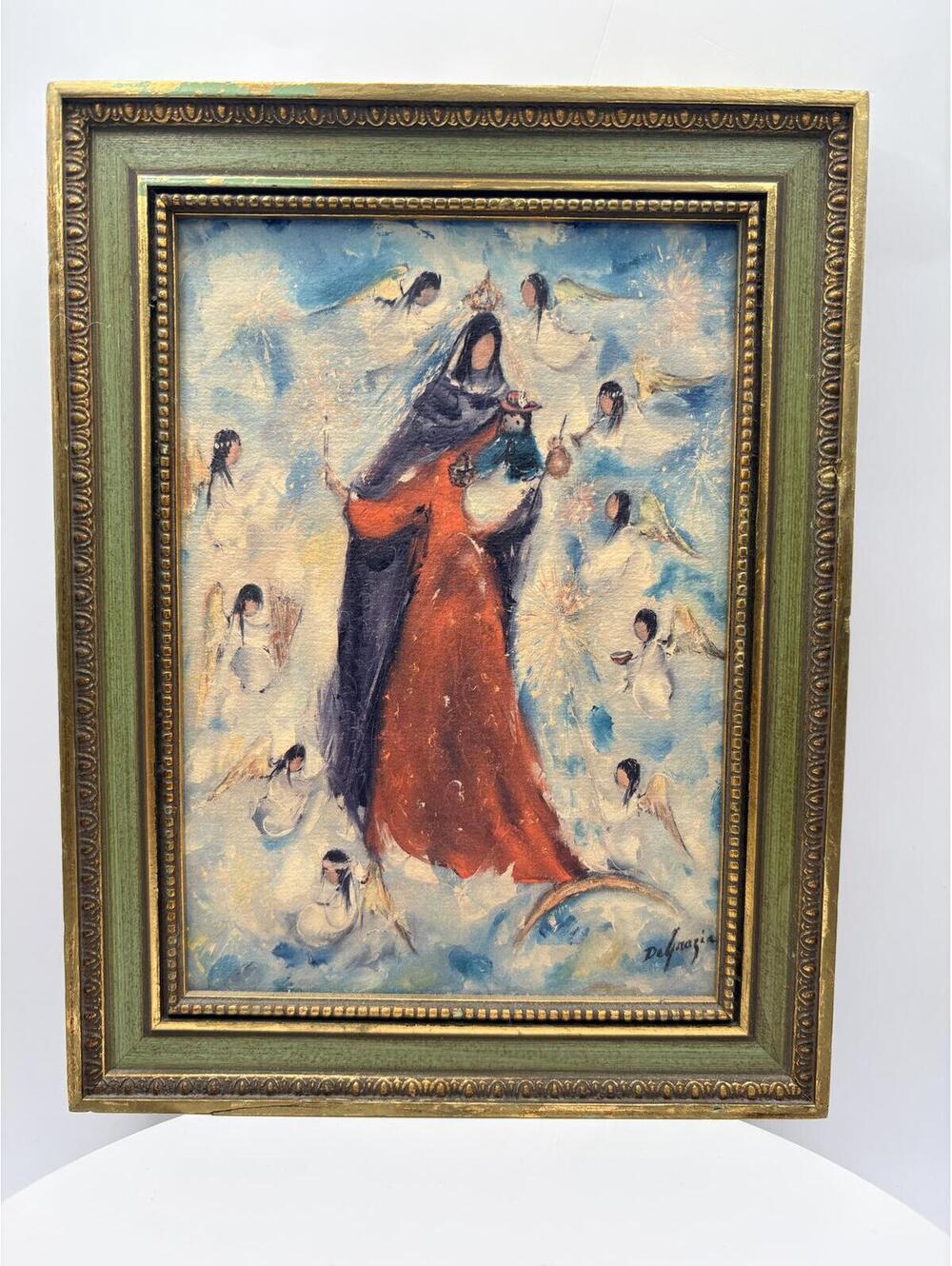 Vintage Ted DeGrazia "Our Lady of Los Angeles" Framed Mid-Century Art Print